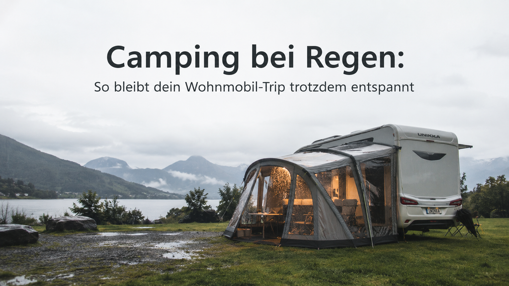 Camping bei Regen: So bleibt dein Wohnmobil-Trip trotzdem entspannt