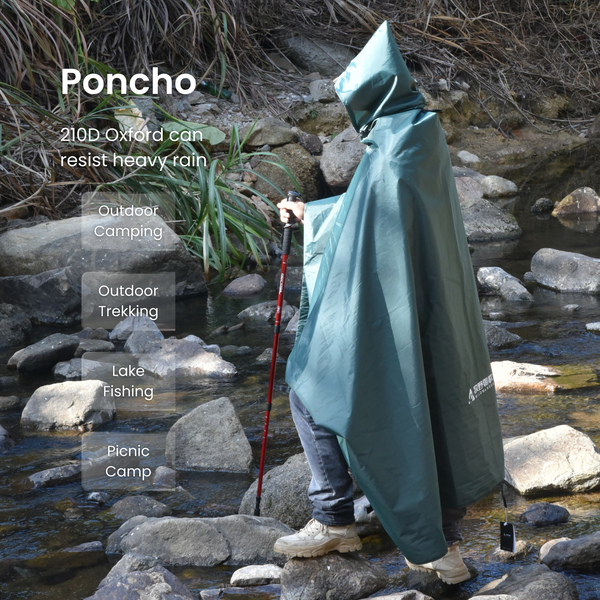Unikka VersaPack 4-in-1 Poncho / Hängematte / Bodenmatte / Baldachin