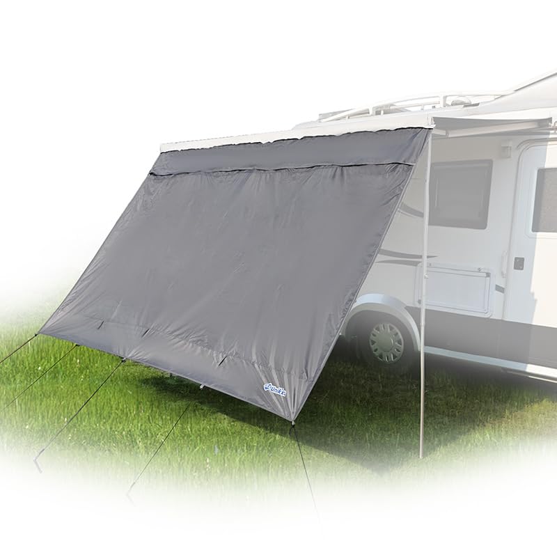 Unikka Wanderer II Pare-Soleil Gonflable Pour Caravane - Awning Multimodal Gris Panneau Latéral